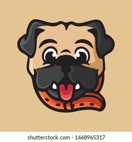 head dog vector cartoon design