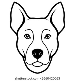 Ilustração do vetor A Head of Dog