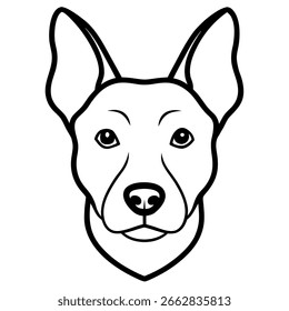 Ein Kopf des Hundes, Vektorgrafik