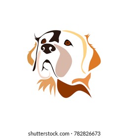 head dog vector illustration