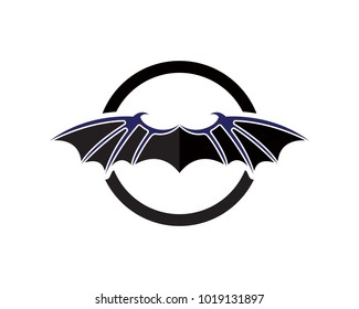 Head dragon flat color logo template vector illustration
