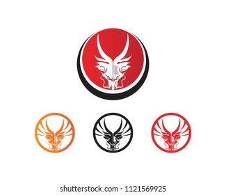 Head dragon flat color logo template vector illustration
