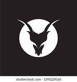 Head dragon flat color logo template vector illustration design