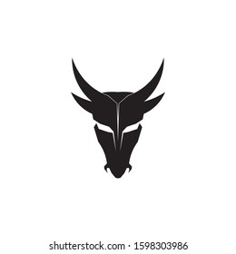Head dragon flat color logo template vector illustration design