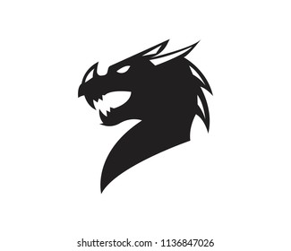 Head Dragon Logo Stock Vector (Royalty Free) 1136847026 | Shutterstock