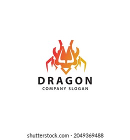 Head dragon logo eps 10 resizeable