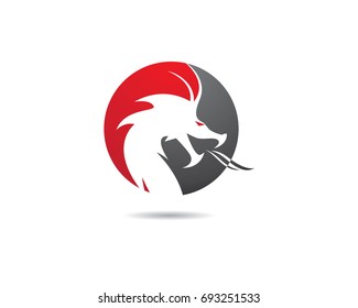 Head dragon logo template
