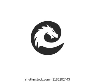 Head Dragon logo template vector illustration