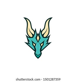 Head Dragon Mascot Logo Design
