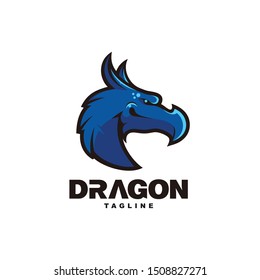 Head Dragon Mascot Logo Design