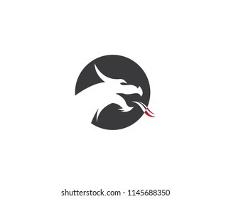 Head dragon symbol illustration