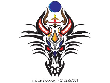 head dragon vector dark god