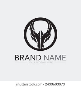 Head Dragon vector icon fantasy animal illustration design logo template
