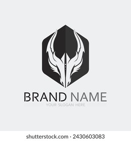 Head Dragon vector icon fantasy animal illustration design logo template