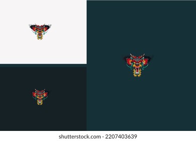 head dragon vector illustration design