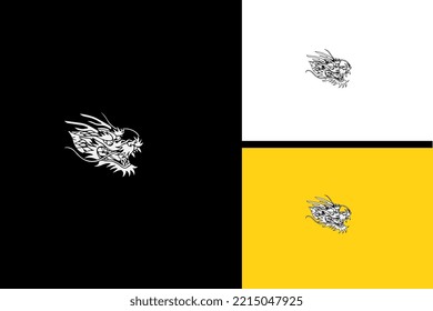 head dragon vector line art design