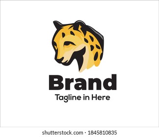 head drawing art cat, tiger, lion, jaguar, cheetah, panther logo design mascot