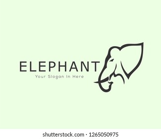 Head drawing art elephant logo design inspiration