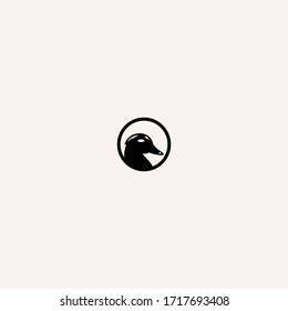 Head Duck logo icon template design in Vector illustration and logotype
