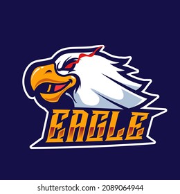 head eagle angry mascot for sports and esports logo vector illustration