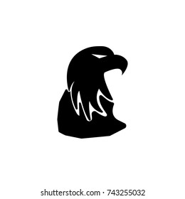 head of eagle head icon on white background
