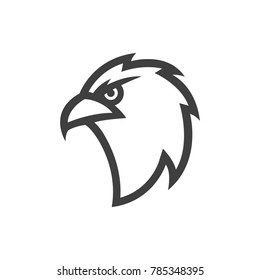 Head eagle logo vector design
