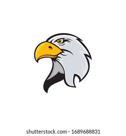 head eagle mascot logo design