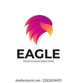 Head eagle mascot for sports and esports logo icon vector