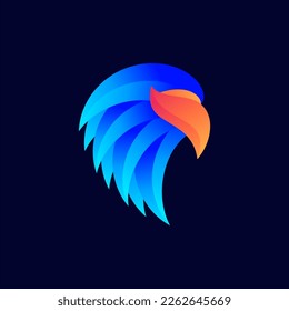 Head eagle mascot for sports and esports logo icon vector