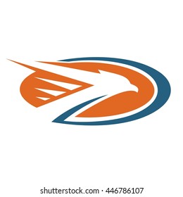 Head Eagle oval orange