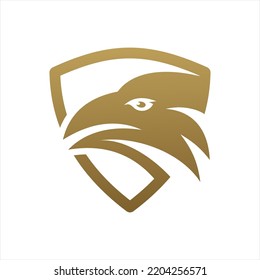 Head Eagle with Shield logo design inspiration.