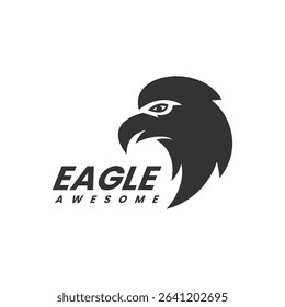 Head Eagle Silhouette Logo Design