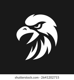 Head Eagle Silhouette Logo Design