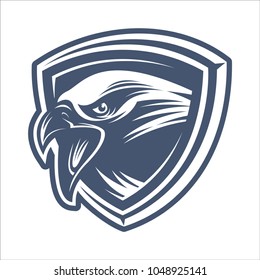 Head of the eagle sport logo in white background