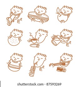 24,899 Man eating icon Images, Stock Photos & Vectors | Shutterstock