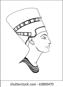 Head of egyptian queen cleopatra.