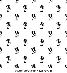 The head of the Egyptian queen pattern seamless in simple style vector illustration