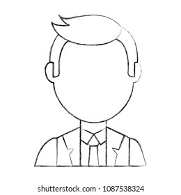 head elegant businessman avatar character