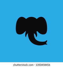 head elephant icon vector