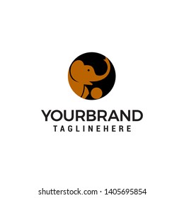 head elephant logo design concept template vector