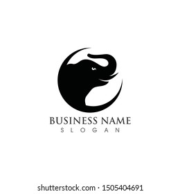 Head of elephant logo template vector 