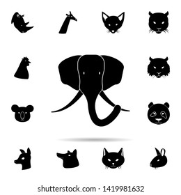 head of elephant silhouette icon. Universal set of animals for website design and development, app development