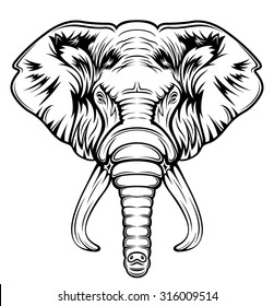 head elephant vector