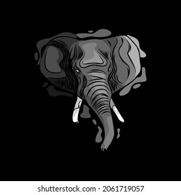 Head elephant vector design illustration