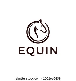 Head Equine, Horse Sport Racing Symbol Logo Design