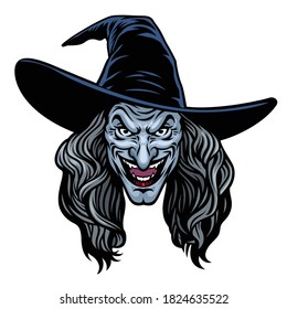 head of evil lady witch