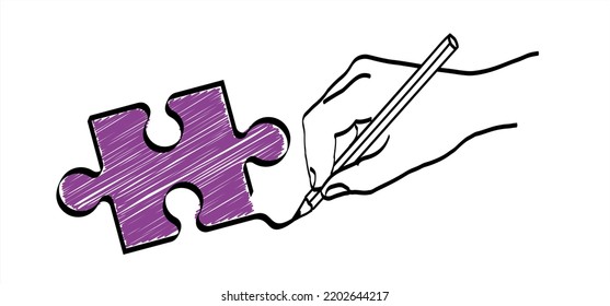 Head, face and jigsaw puzzle pieces. World alzheimer's day. People suffering from the brain disease and memory loss, for neurology, mental illness. Alzheimer disease symptoms. Dementia ribbon.