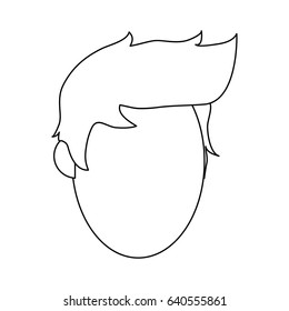 head of faceless man avatar icon image 