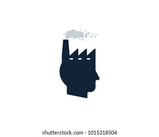 Head Factory Icon Logo Design Element