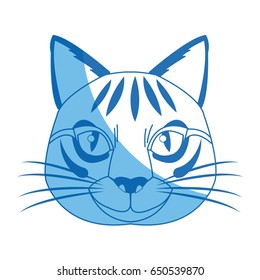 head feline wildlife stripes animal icon